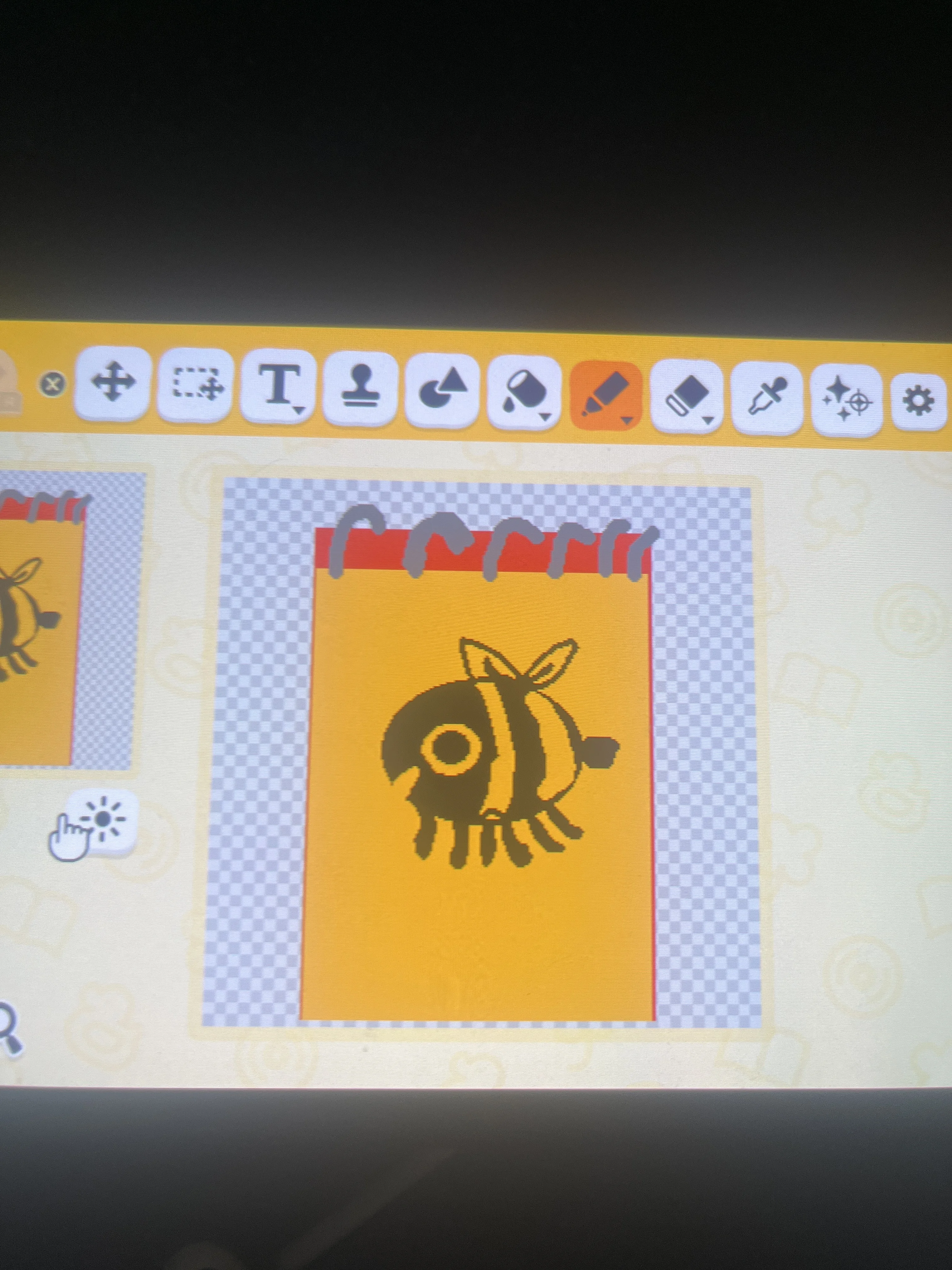 Caine silly little bee drawing