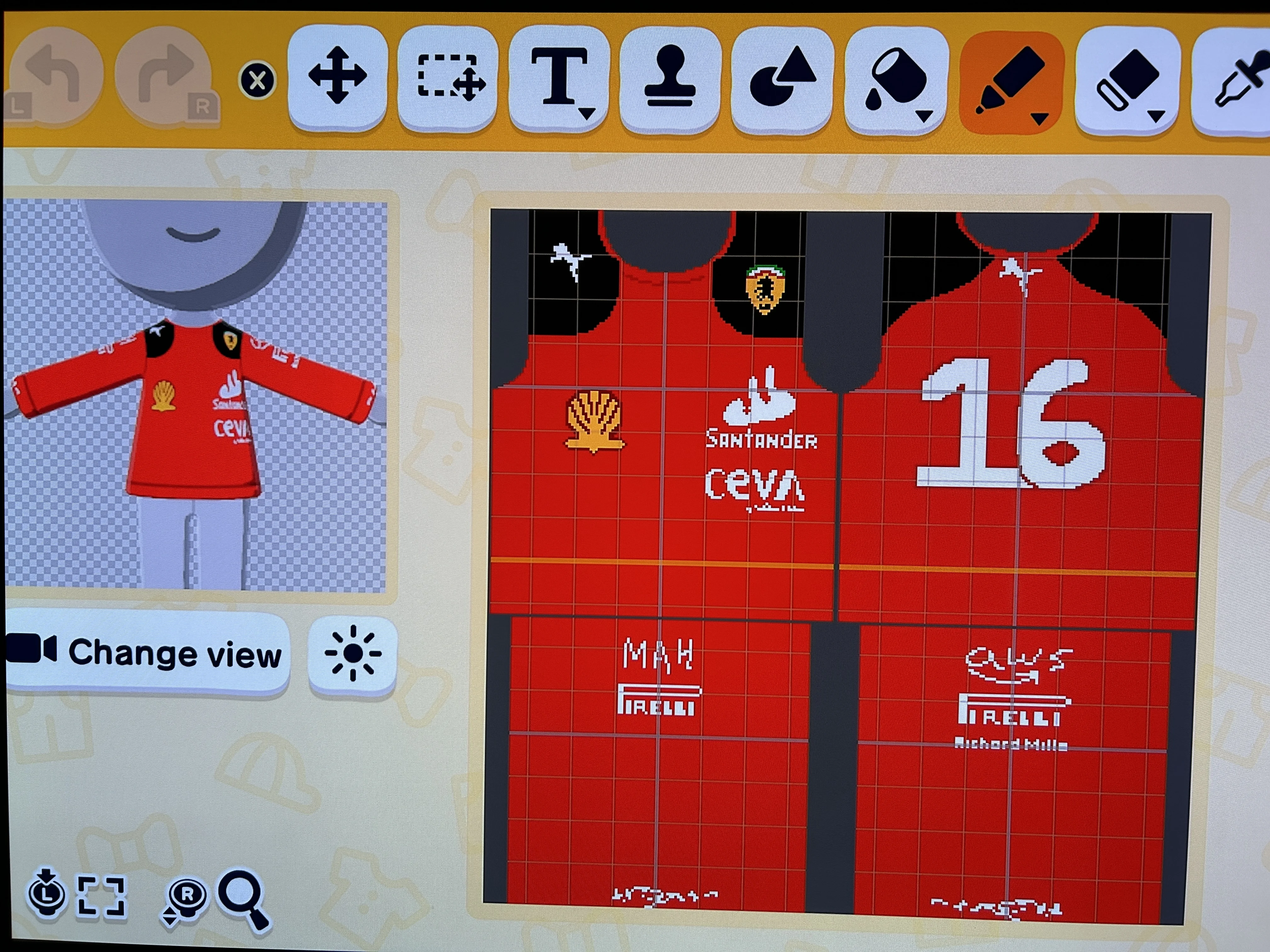 Charles Leclerc's race shirt