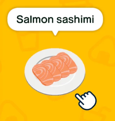 Salmon sashimi