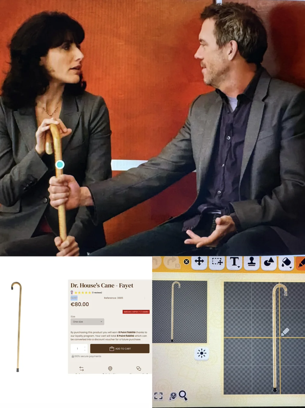 Dr. House Wood Cane Replica