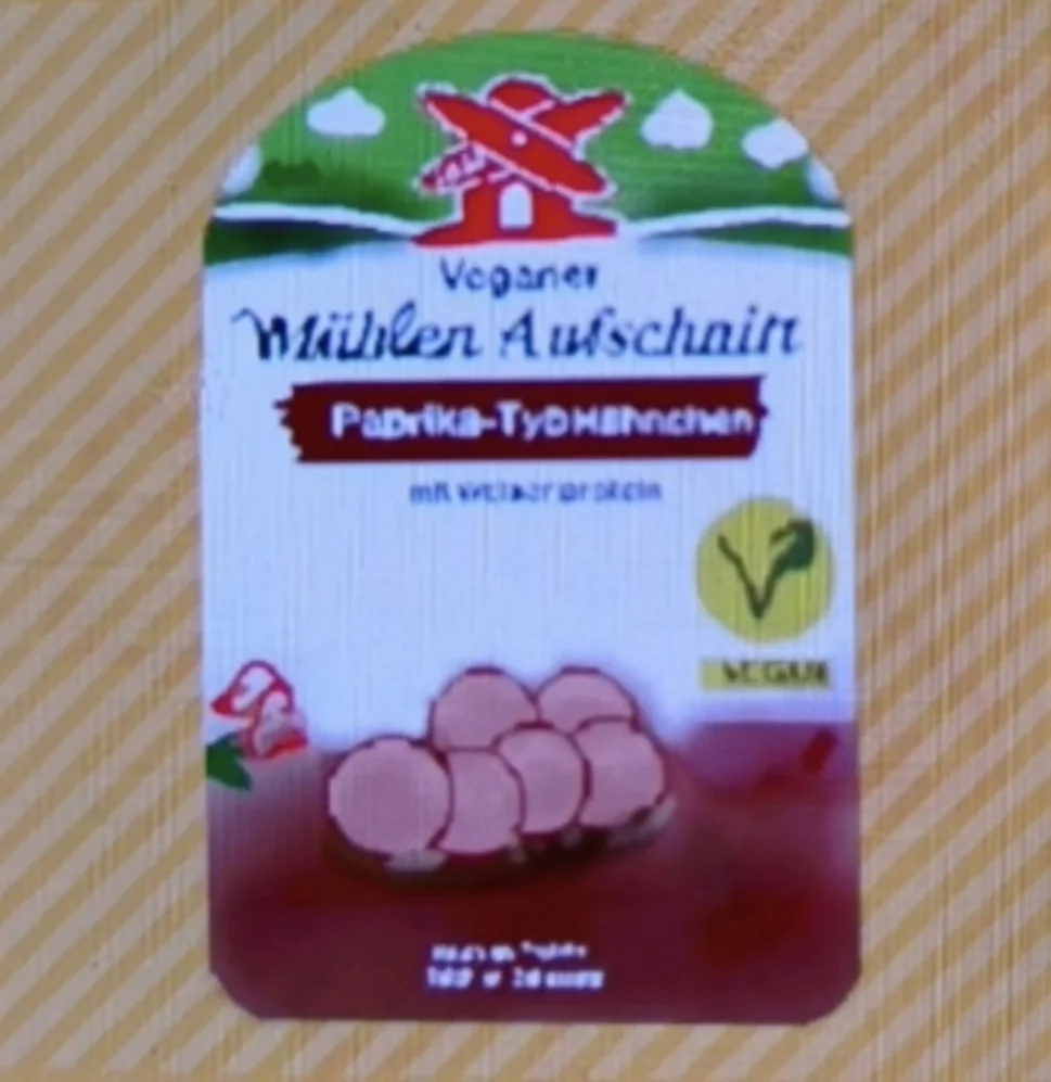 Veganer Mühlen Aufschnitt Paprika - Typ Hähnchen