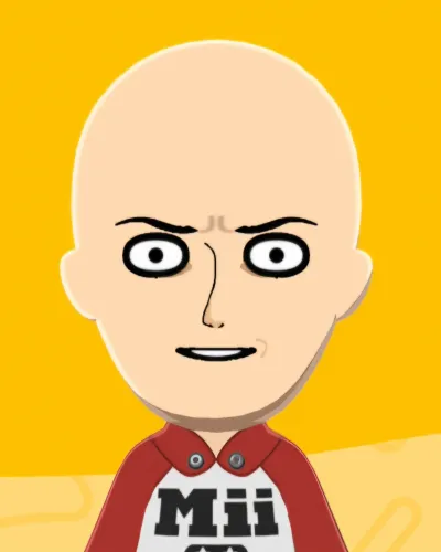 Mii-Porträt von Saitama(Scheming face)