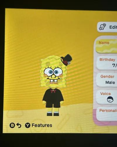 Mii-Porträt von Spongebob