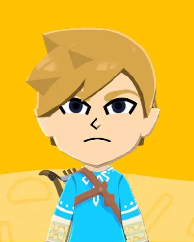 Mii-Porträt von Link BOTW