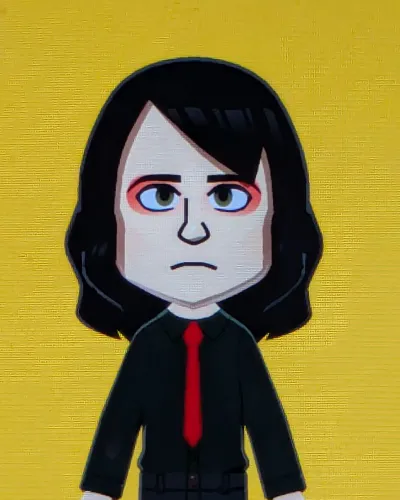 Mii-Porträt von Gerard Way (Red Tie)