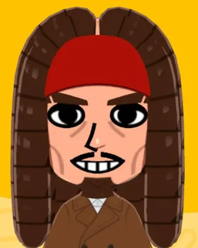 Mii portrait of Jack Sparrow