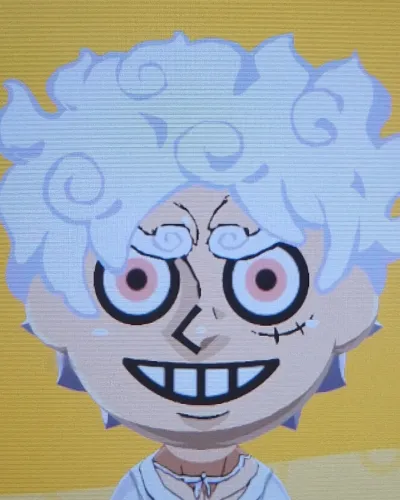 Mii-Porträt von Gear 5 Luffy