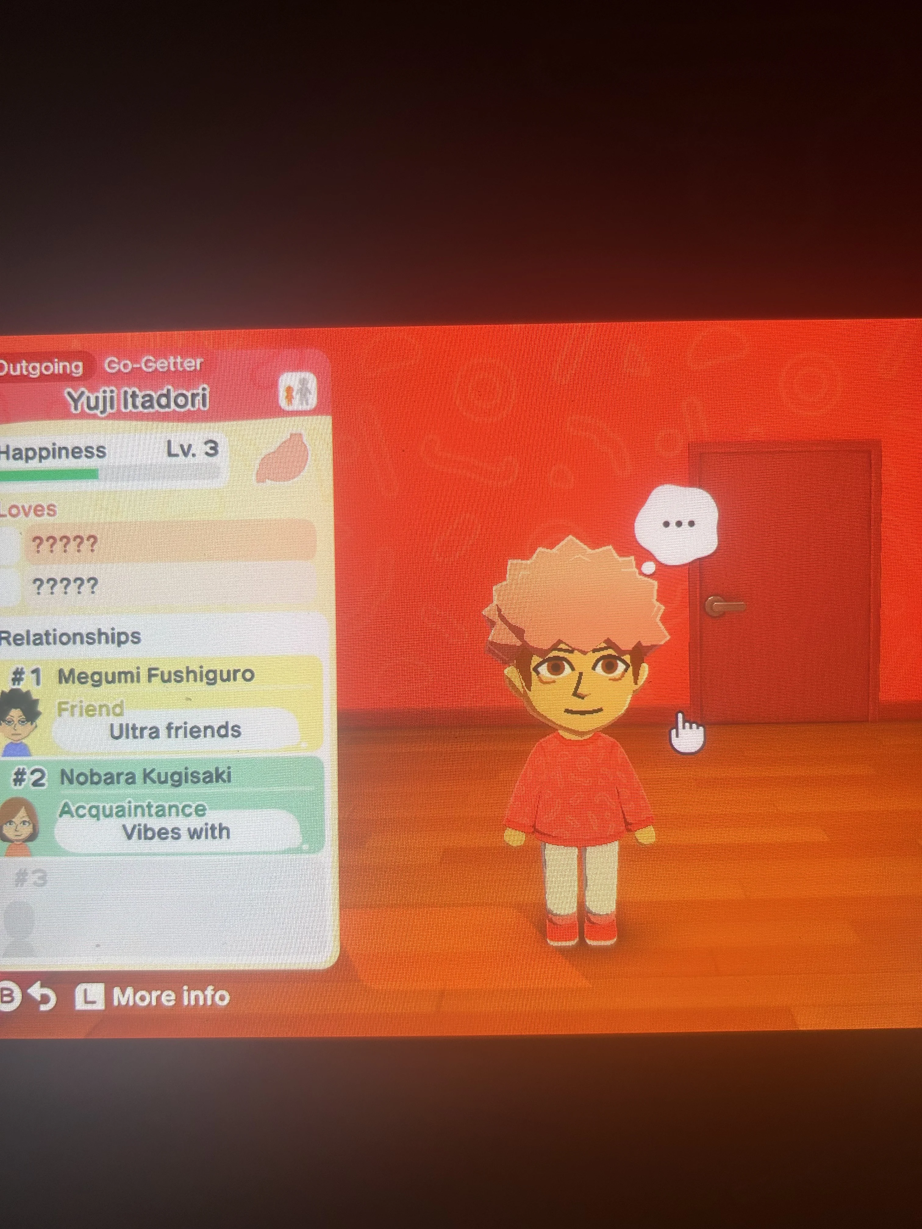 Mii portrait of Yuji Itadori