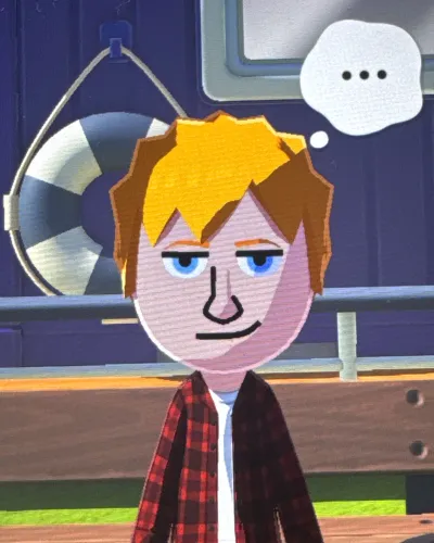 Mii portrait of Ed Sheeran