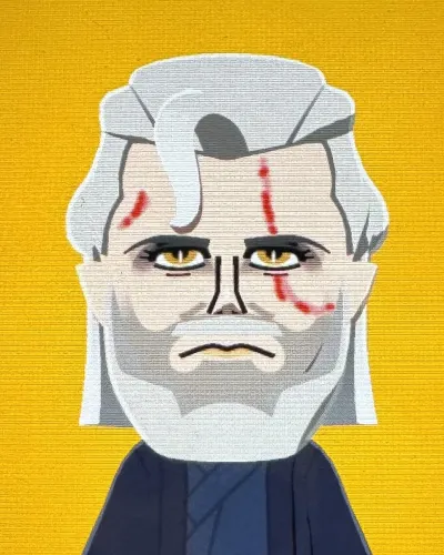 Mii portrait of Geralt of Rivia