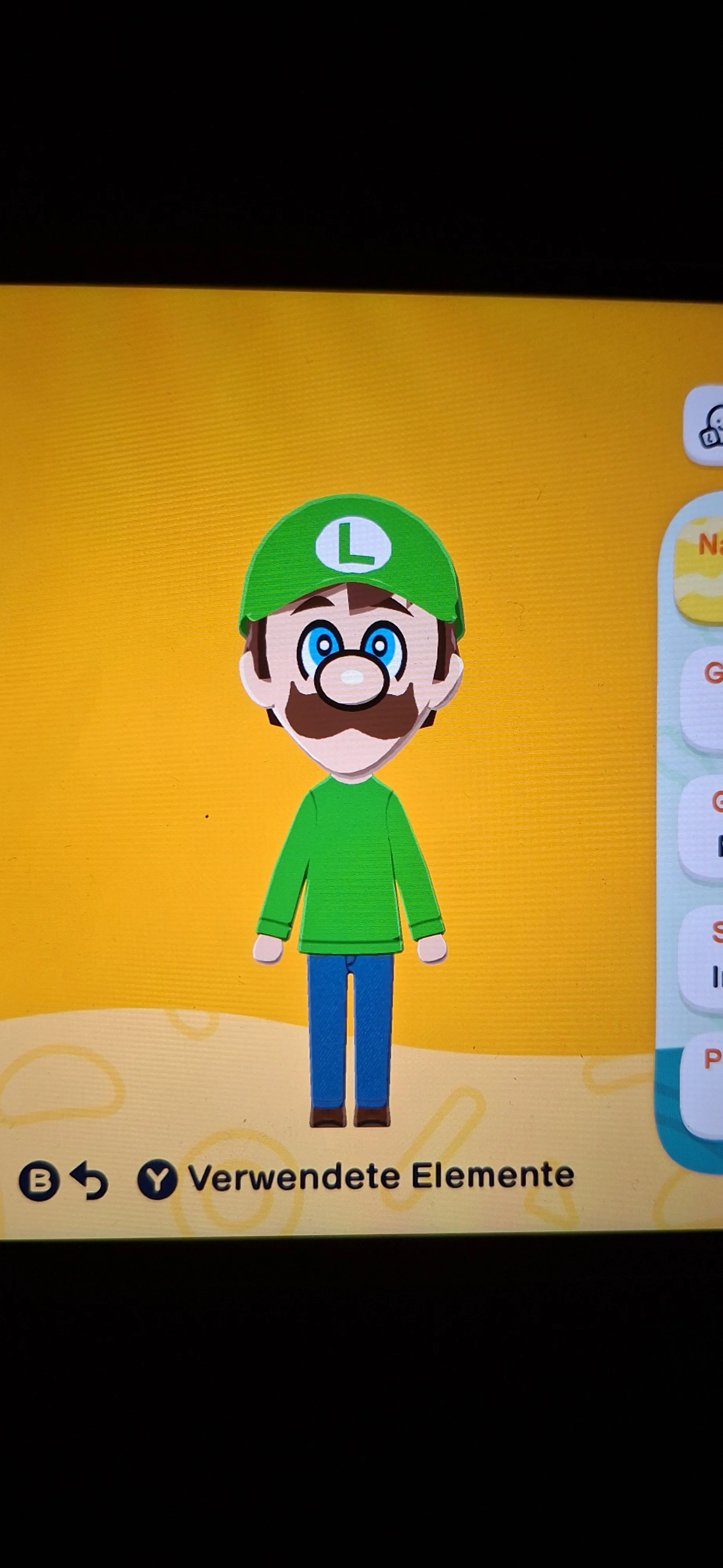 Mii portrait of Luigi