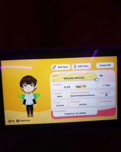 Mii-Porträt von MEGURO BACHIRA