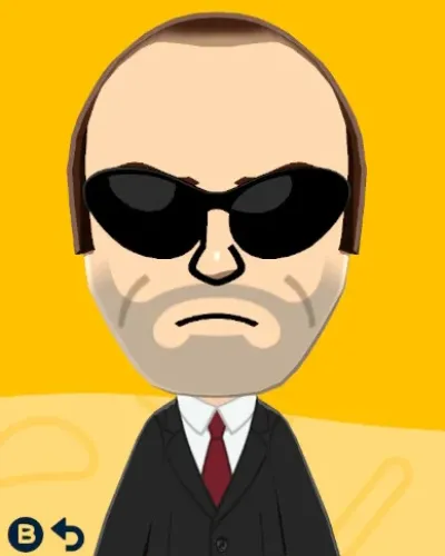 Mii portrait of Agent Smith (The Matrix)