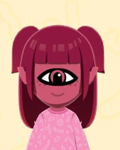 Mii-Porträt von Cyclops Pink