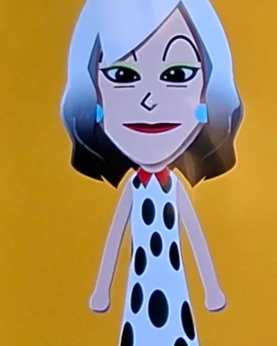 Mii-Porträt von Cruella de Vil