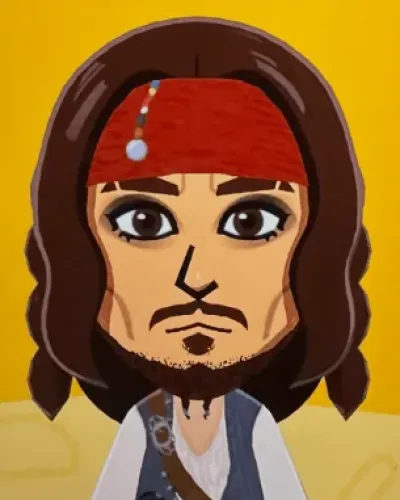 Mii-Porträt von Jack Sparrow