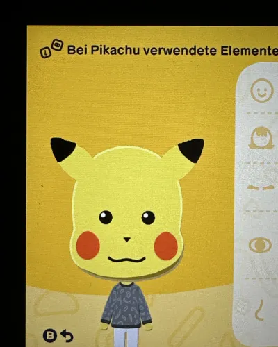 Mii portrait of Pikachu