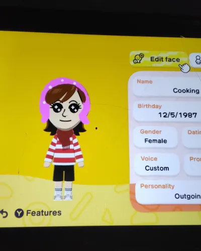 Mii-Porträt von Cooking Mama