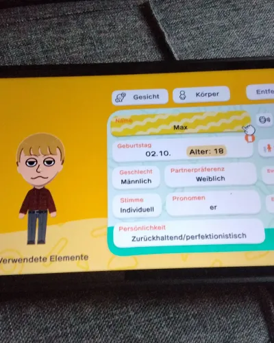 Mii-Porträt von Max