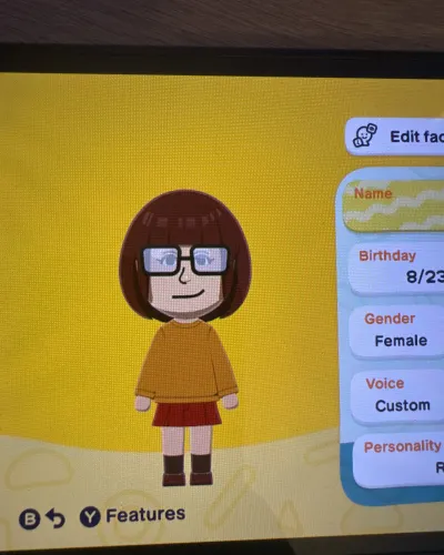 Mii-Porträt von Velma Dinkley
