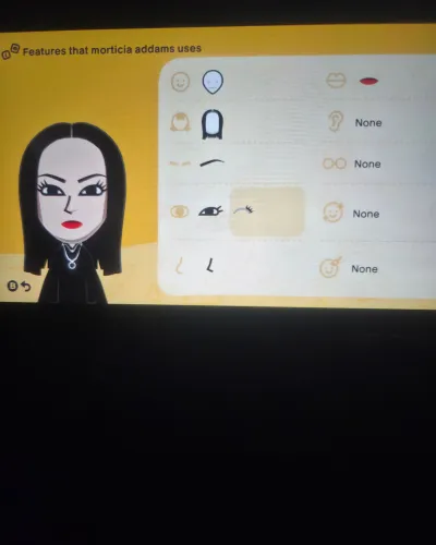 Mii-Porträt von morticia addams