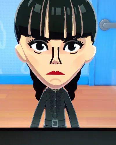 Mii-Porträt von Wednesday Addams