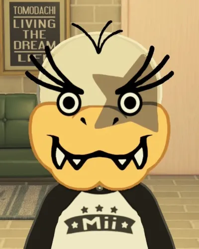 Mii portrait of Morton Koopa Jr.