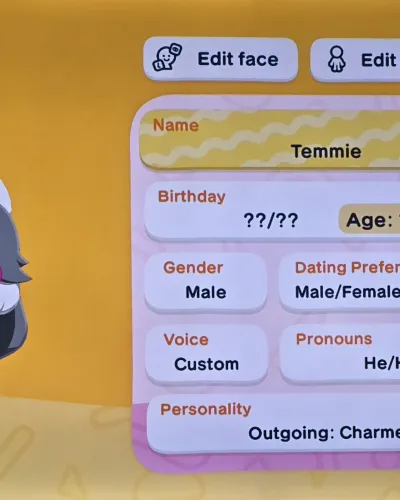 Mii-Porträt von Temmie