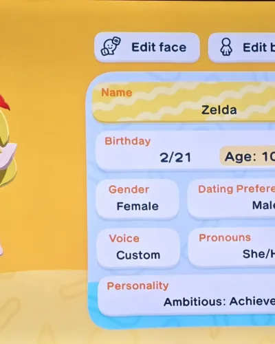 Mii-Porträt von Zelda
