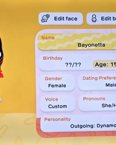 Mii-Porträt von Bayonetta