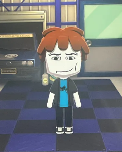 Mii-Porträt von Man face/bacon hair