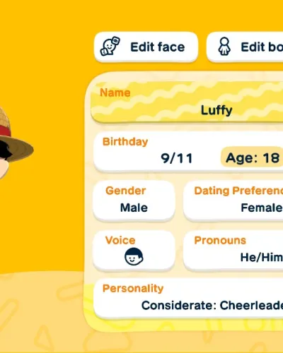 Mii-Porträt von Luffy