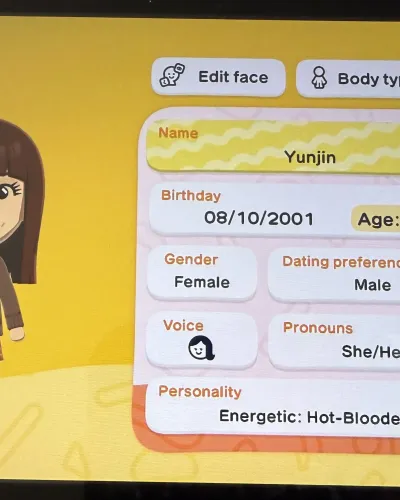 Mii-Porträt von Yunjin