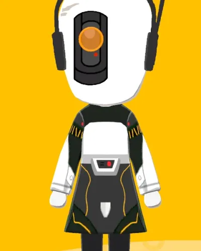 Mii portrait of GLaDOS