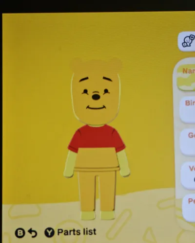 Mii-Porträt von Winnie the pooh