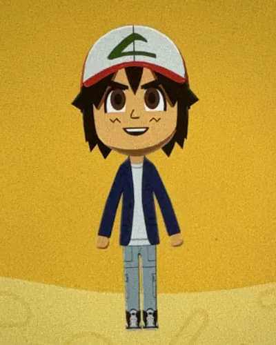 Mii-Porträt von Ash Ketchum