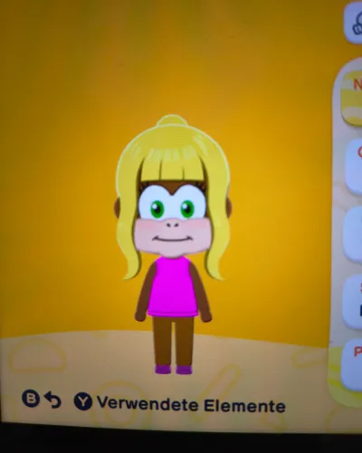 Mii portrait of Dixie Kong