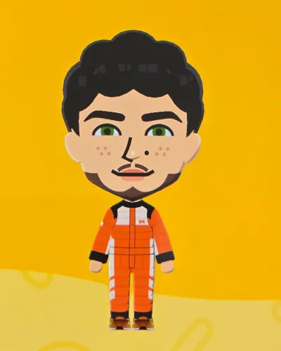 Mii-Porträt von Lando Norris