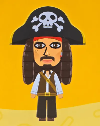 Mii-Porträt von Captain Jack Sparrow