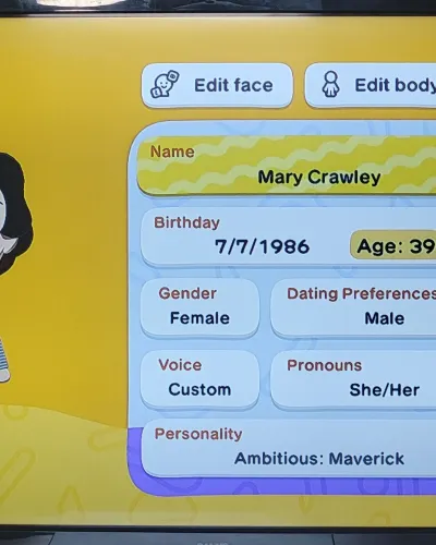 Mii-Porträt von Lady Mary Crawley