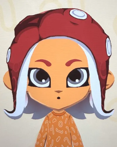 Mii-Porträt von Octoling Girl - 'Agent 8'