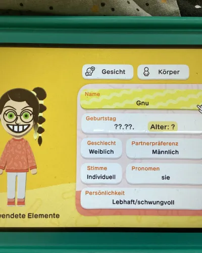 Mii-Porträt von Gnu