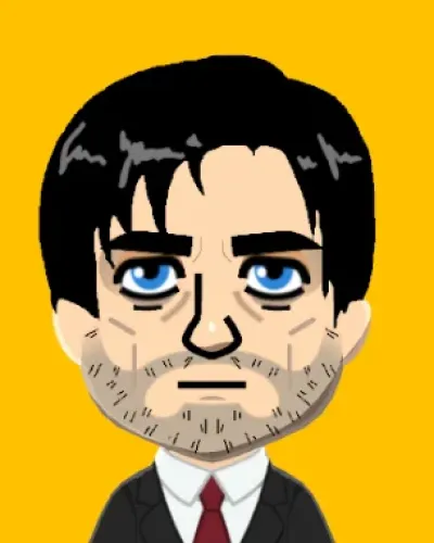 Mii portrait of Bruce Wayne