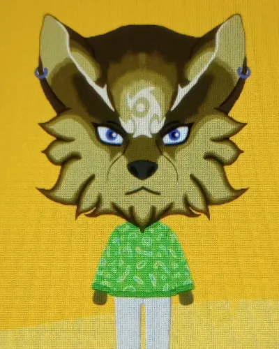 Mii portrait of Wolf Link