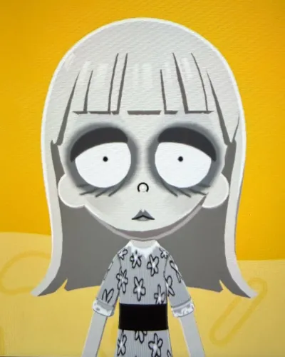Mii-Porträt von Weird Girl (Frankenweenie)