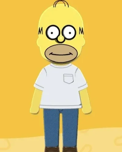 Mii portrait of Homer Simpson