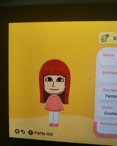 Mii portrait of Pin (BFDI)
