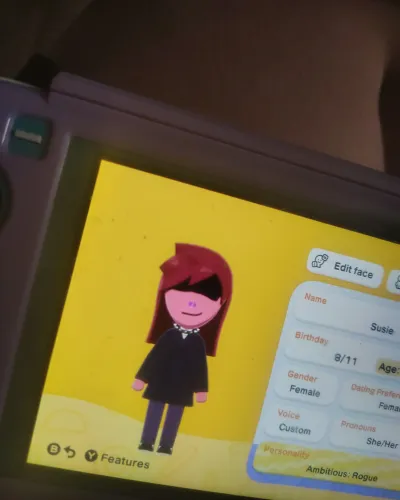 Mii-Porträt von Susie deltarune