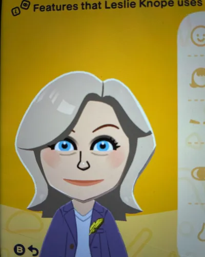 Mii-Porträt von Leslie Knope (Parks and Rec)