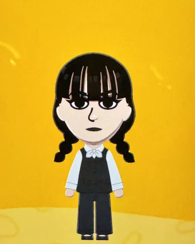 Mii-Porträt von Wednesday Addams